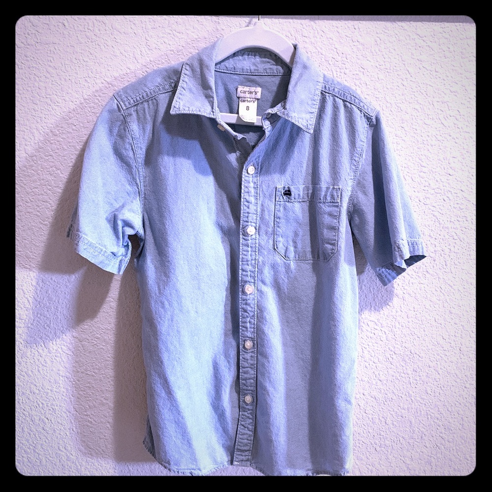 Boys Button Down Denim Shirt